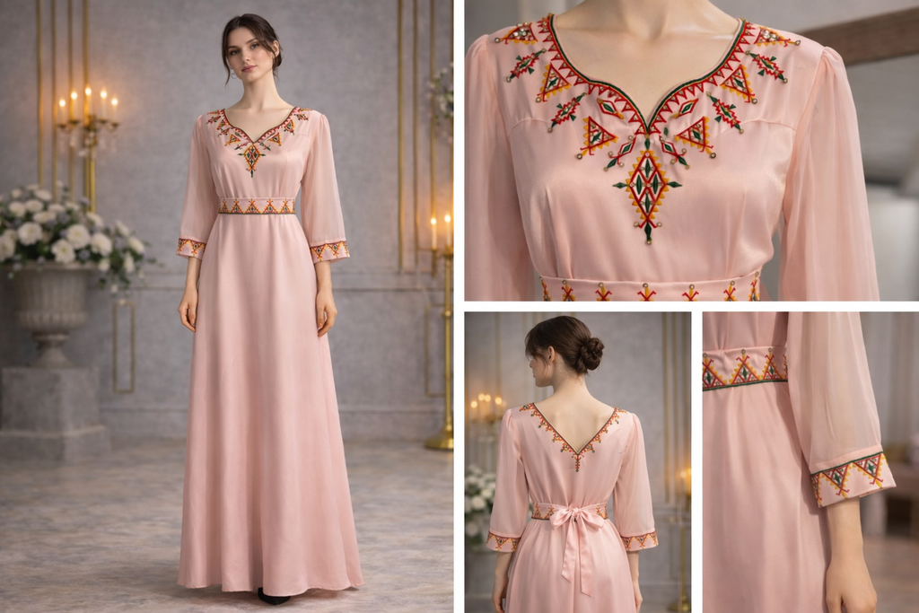Robe orientale brodée – Modèle Soraya