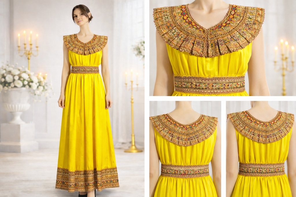 Robe orientale brodée – Modèle Lina