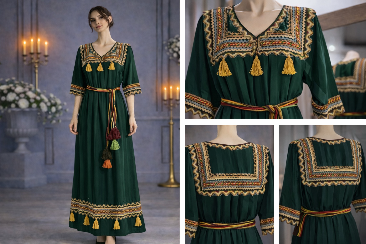 Robe orientale brodée – Modèle Amira