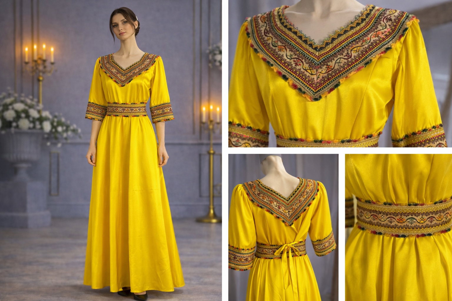 robe oriental brodée - modele Zahra