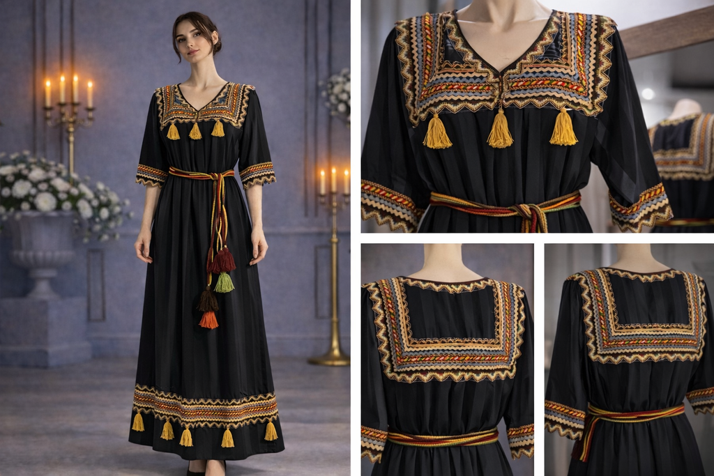 Robe orientale brodée – Modèle Amira