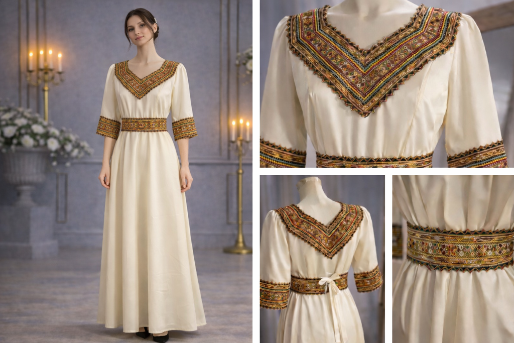 robe oriental brodée - modele Zahra