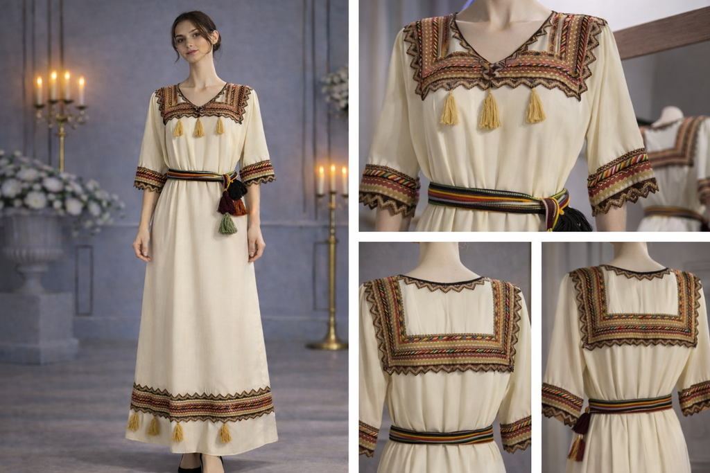 Robe orientale brodée – Modèle Amira
