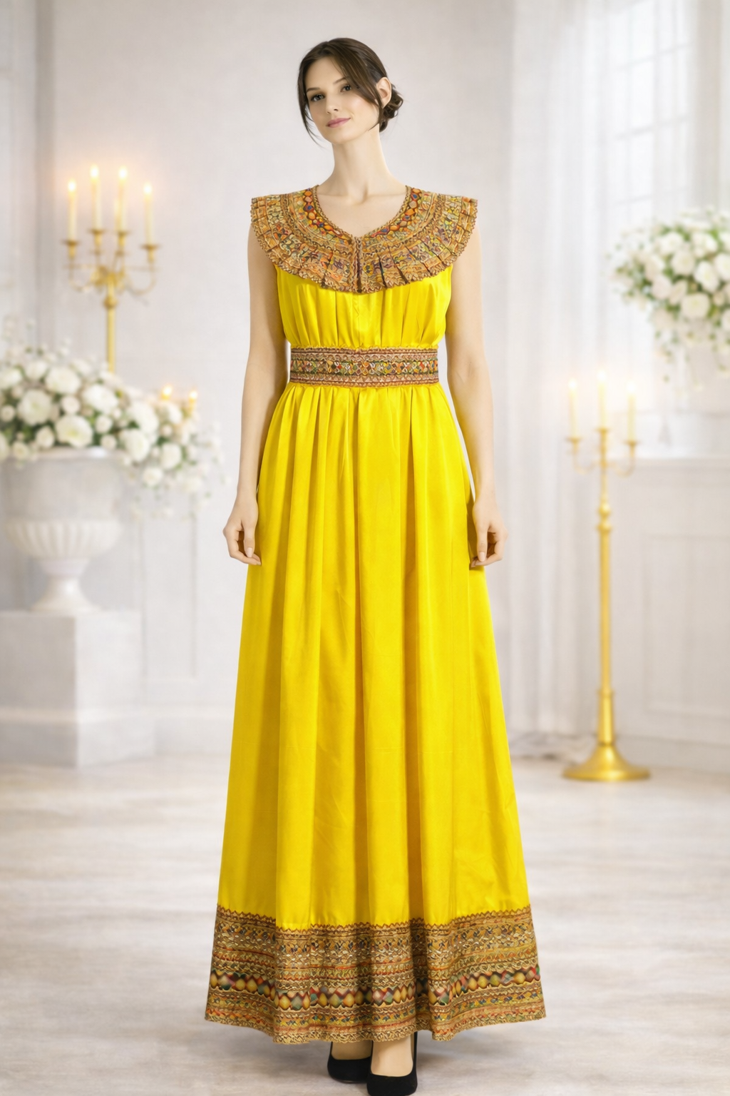 Robe orientale brodée – Modèle Lina