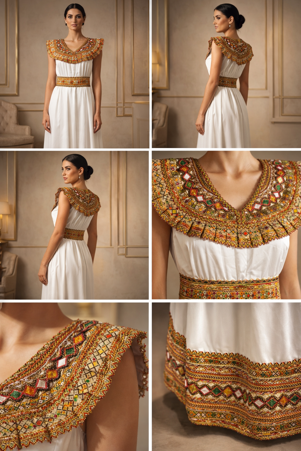 Robe orientale brodée – Modèle Lina