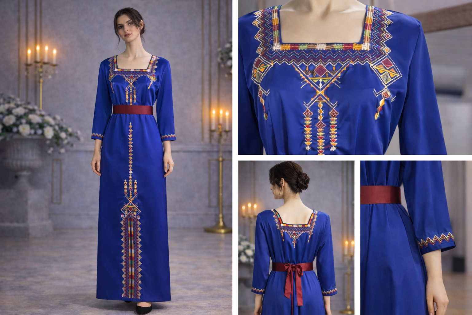 Robe orientale brodée – Modèle Yasmine