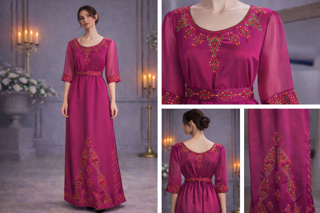 Robe orientale brodée – Modèle Soraya