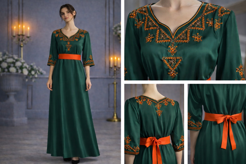 Robe orientale brodée – Modèle Yasmine