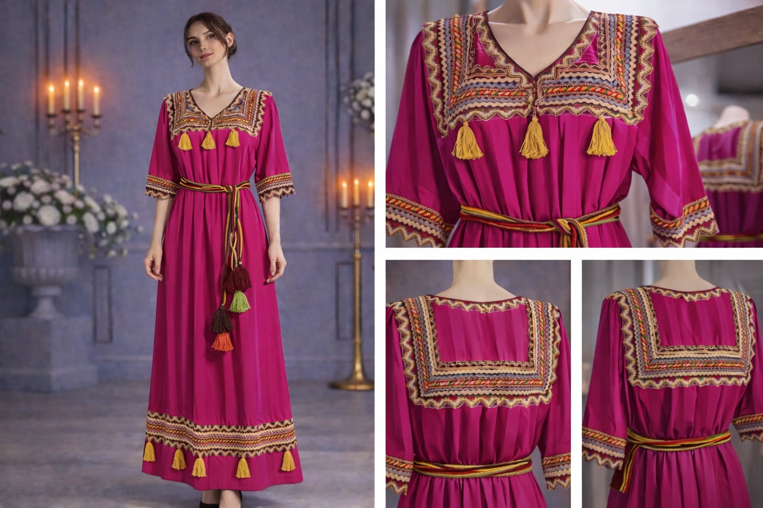 Robe orientale brodée – Modèle Amira