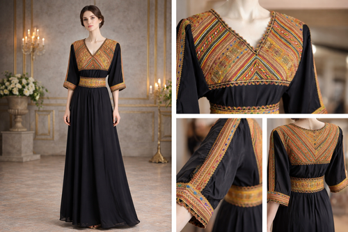 Robe orientale brodée – Modèle Inaya